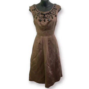 Zara Silk Linen Cocktail Party Dress